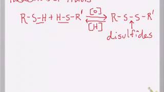 Oxidation and Reduction Reactions of Thiols [upl. by Seldun]