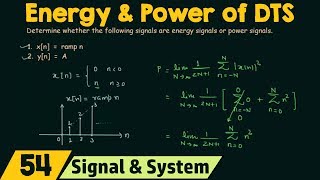 Energy and Power of DiscreteTime Signals [upl. by Carolus]