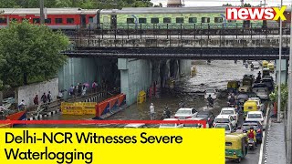 DelhiNCR Witnesses Severe Waterlogging  Ground Report  Gurugram  NewsX [upl. by Ecire800]