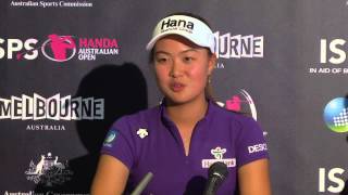 Minjee Lee Monday Press Conference Womens Australian Open Golf 2015 [upl. by Anekahs]