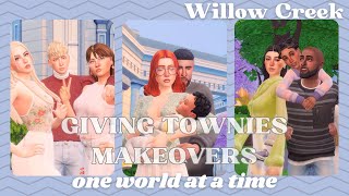 Giving Sims townies makeovers one world at a time Willow Creek [upl. by Donetta]