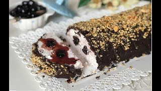 SEMIFREDDO CROCCANTE ALL AMARENA SEMPLICE SENZA COTTURA [upl. by Ayila477]