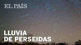 TIMELAPSE La lluvia de estrellas de las PERSEIDAS en un minuto [upl. by Ollehcram463]