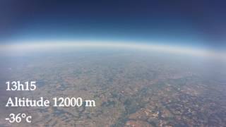 Ballon sonde stratosphérique 30km en Gironde  Weather Balloon flight 100000ft [upl. by Ahsirkal]