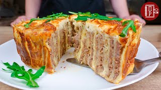 ФАРШ и ЛАВАШ получается Невероятная ВКУСНЯТИНА Ленивый Пирог БЕЗ ВОЗНИ [upl. by Singleton]