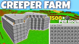 BEST 120 CREEPER FARM TUTORIAL in Minecraft Bedrock MCPE [upl. by Elliott]