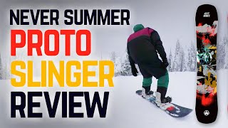 Never Summer Proto Slinger Snowboard Review [upl. by Yumuk]