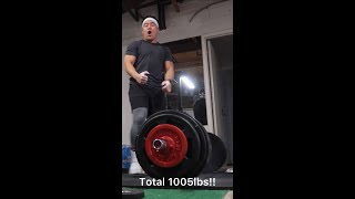 Lifting 1000 pounds 🥴 shorts [upl. by Dalia918]