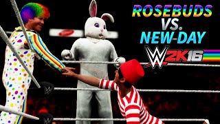 WWE 2K16  New Day vs The Rosebuds PC Mod [upl. by Laeynad533]