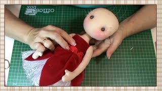 Tutorial Hada de la navidad Colocar cabeza y pelo [upl. by Towne846]