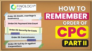 Tricks amp Techniques to Remember Orders of CPC  Learn CPC quickly  Orders of Civil Procedure Code [upl. by Annoved219]