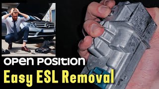 ESL Removal Mercedes c class w204 easy and quick  No steering column removed Guide [upl. by Dylana]