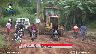 Ondo State government commences rural road grading towards enhancing food security [upl. by Ahsiela]