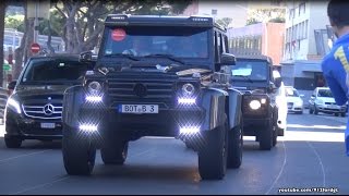 Mercedes G500 4x4² BRABUS G550 acceleration amp driving in Monaco [upl. by Ellah]