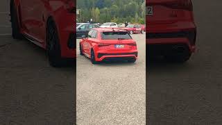 Lowered Audi RS3 just left car meet sportscar lifestyle automobile fy short [upl. by Tenner]