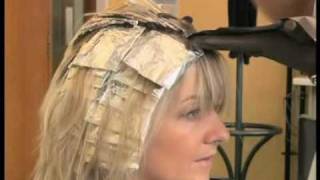 Hairdressing  Applying Colour Using Foils or Meche [upl. by Jacie]