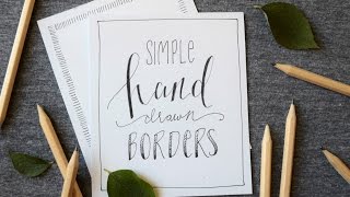 6 Simple Borders for Your Hand Lettering Projects [upl. by Kealey]