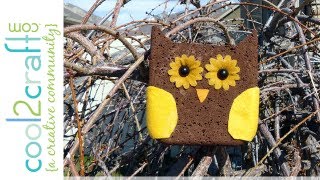 How to Make Owl Postcard Mail from a Sponge by Candace Jedrowicz [upl. by Gildea]