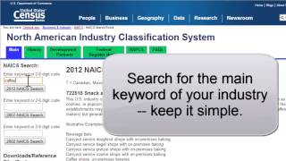 Identifying NAICS Industry Codes 2013 [upl. by Nytnerb]