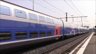 HD TGV Euroduplex Leaving Bourg en Bresse [upl. by Nadnarb]