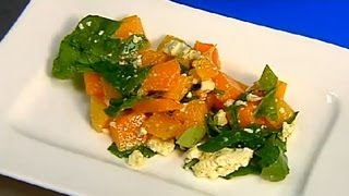 Pumpkin Spinach amp Feta Salad  Healthy Salad Recipes [upl. by Elleneg599]