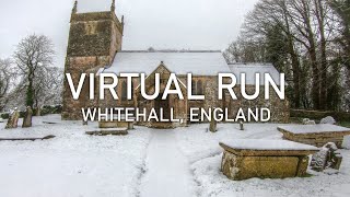 Virtual Run  Whitehall in Winter  Treadmill Running Scenery [upl. by Ahsil]