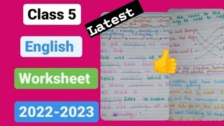 Class 5 English worksheetEnglish grammar worksheet for Class 5englishworksheet [upl. by Kenimod]