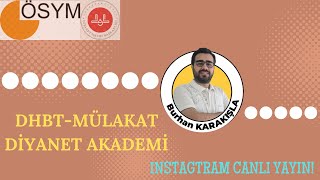 DHBT MÜLAKAT AKADEMİ ️diyanet dhbt [upl. by Stanwood68]