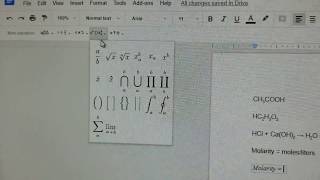 How to type subscripts and equations in google docs [upl. by Bevus190]