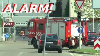 Alarmfahrt Werkfeuerwehr Daimler AG MercedesBenz Werk Sindelfingen  plant fire brigade [upl. by Aicelet]