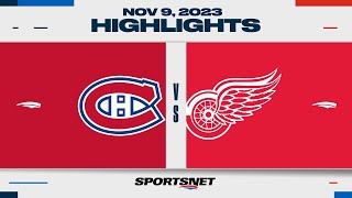 NHL Highlights  Canadiens vs Red Wings OT  November 9 2023 [upl. by Nikita74]