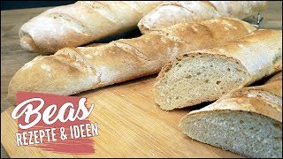 Baguette selber backen  Rezept mit frischer Hefe [upl. by Let113]