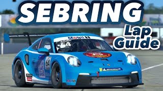 GUIDE  Porsche 911 GT3 CUP 992 LAP  Sebring iRacing VR [upl. by Ataliah]