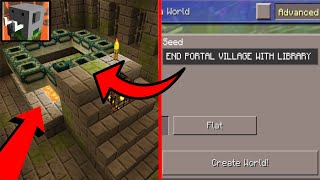 END PORTAL STRONGHOLD Village Seed In Craftsman Building Craft [upl. by Hgieliak]