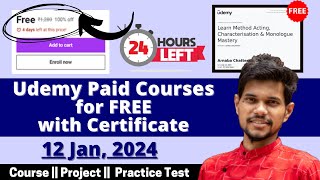 How to get Udemy Courses for FREE in 2024  Udemy Coupon Code 2024  Latest Udemy Coupons [upl. by Kcirdes]