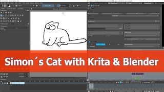 Krita Animation and Blender tutorial  Simons Cat [upl. by Valorie808]