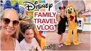 FIRST TIME AT DISNEY WORLD ✈️☀️ FAMILY TRAVEL VLOG  TIPS part 2 [upl. by Aurore650]