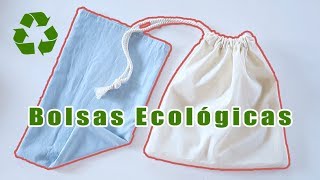 ¿Cómo hacer Bolsas de tela Reutilizables  Tutorial  DIY Bolsas Ecológicas [upl. by Minna]