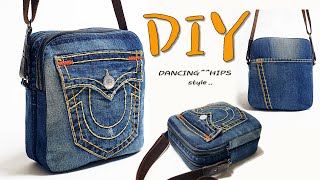 diyHandbag리폼가방만들기denim tote bagtote bag sewing tutorialdiy jeans bag hand sewing청바지가방Denim [upl. by Quirita202]