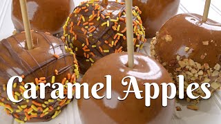 HOMEMADE CARAMEL APPLES Easy Recipe for How to Make Caramel Apples from Scratch [upl. by Immak693]