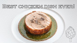 Best chicken dish ever How to debone a chicken and make a roulade or ballotine [upl. by Kerat457]