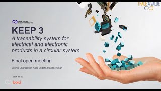 KEEP  a traceability system for electrical and electronic products in a circular system [upl. by Yt]