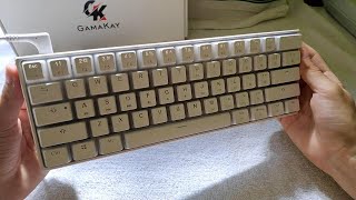 Gamakay Mk61 unboxing  Teclado 60 óptico com teclas pudding Switch Red [upl. by Uamak]