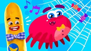 Itsy Bitsy Spider  Fun with banana Sam  Best Nursery Rhymes [upl. by Elletsyrk]