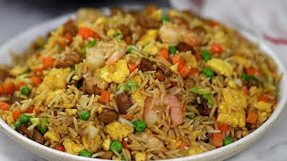 How to make fried rice with eggs and spring onion [upl. by Okechuku618]