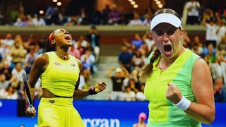 Jelena Ostapenko face Coco Gauff Us Open 2023 Quarterfinal [upl. by Bayer]