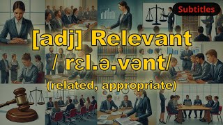 adj Relevant meaning related appropriate with 5 examples [upl. by Eseenaj812]