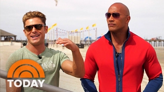 Join Dwayne ‘The Rock’ Johnson Zac Efron On The Set Of ‘Baywatch’ Reboot  TODAY [upl. by Eglantine]