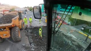 Volvo 235EL with oilquick and steelwrist rotortilt X26 💪 night work in Nadderudveien 🌛🌜part 1 [upl. by Easter538]