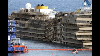 Encuentran restos humanos dentro del crucero Costa Concordia [upl. by Aicitel]